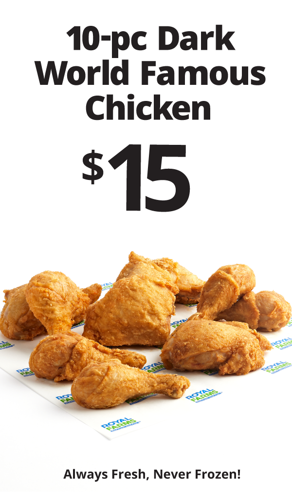 Royal Farms Promo – 10-pc Dark World Famous Chicken
