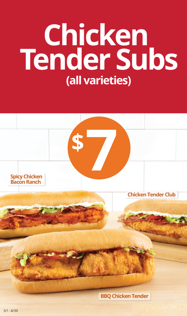 Royal Farms Promo chicken tender subs